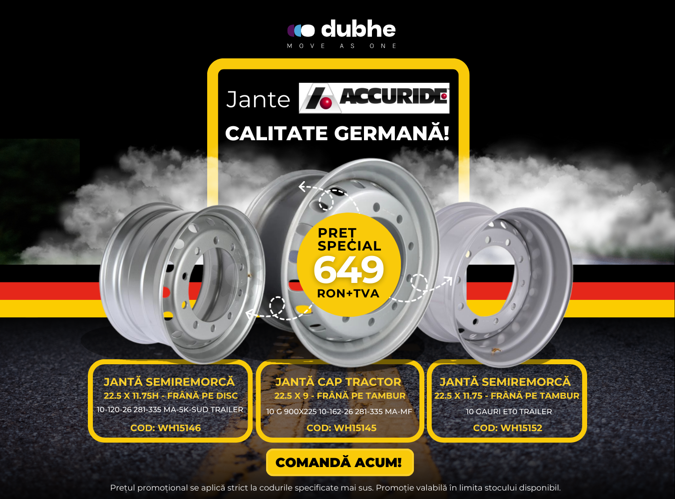 JANTE ACCURIDE – CALITATE GERMANĂ, PREȚ PROMOȚIONAL!