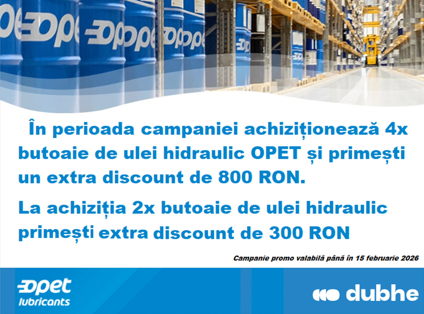 Promoție Specială Ulei Hidraulic OPET