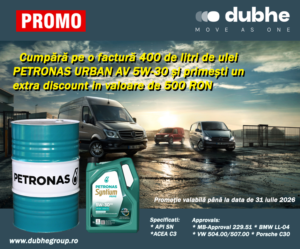 Promotie Ulei PETRONAS URBAN AV 5W-30