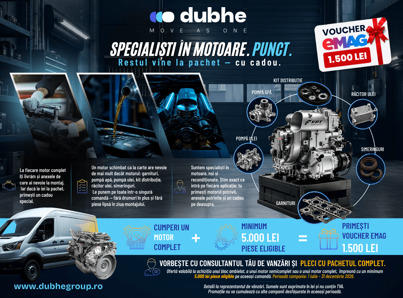 Specialiști în motoare. Punct. Restul vine la pachet - cu cadou.